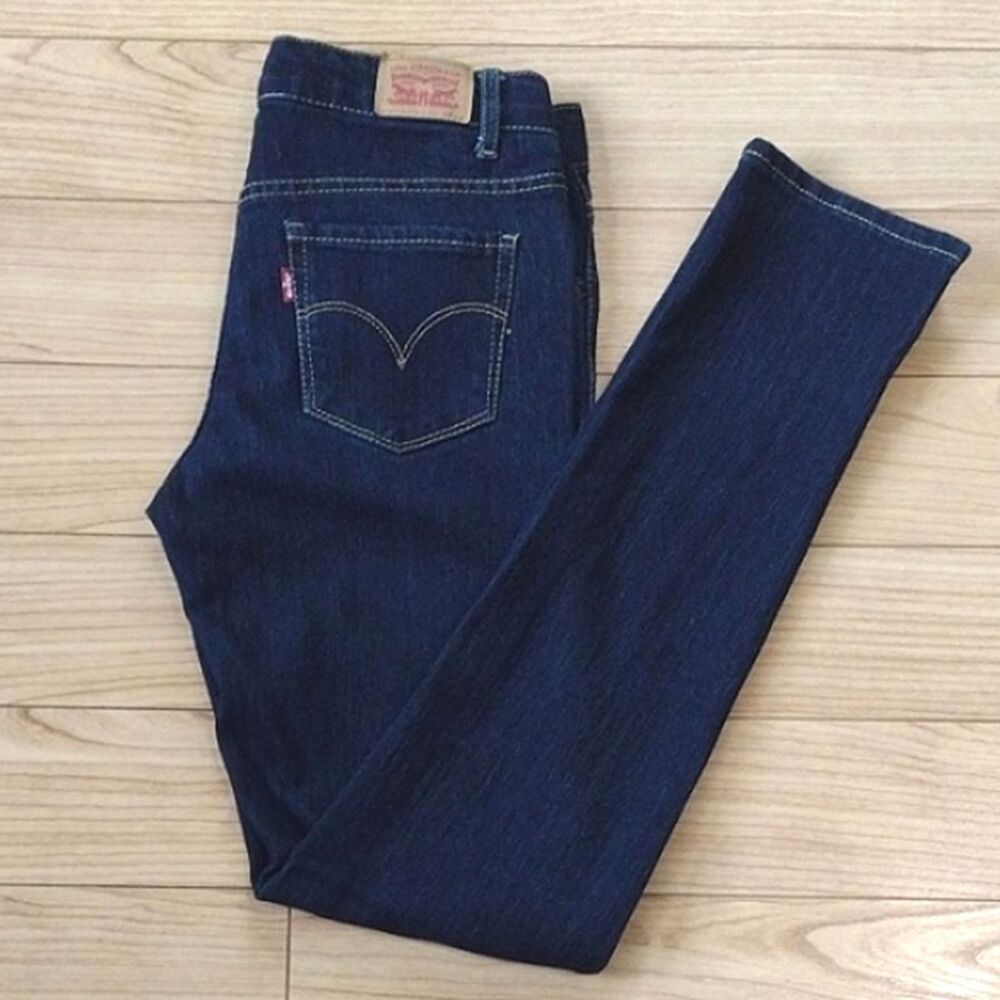 Levi's 711 Skinny Dark Denim 5 Pocket Jeans Size 14 Regular